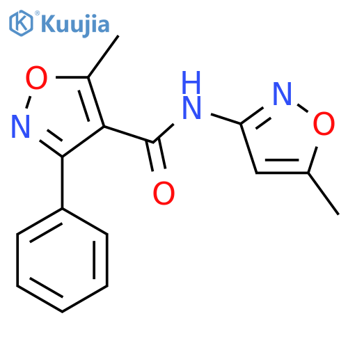 5-Methyl-N-(5-methyl-1,2-oxazol-3-yl)-3-phenyl-1,2-oxazole-4-carboxamide structure