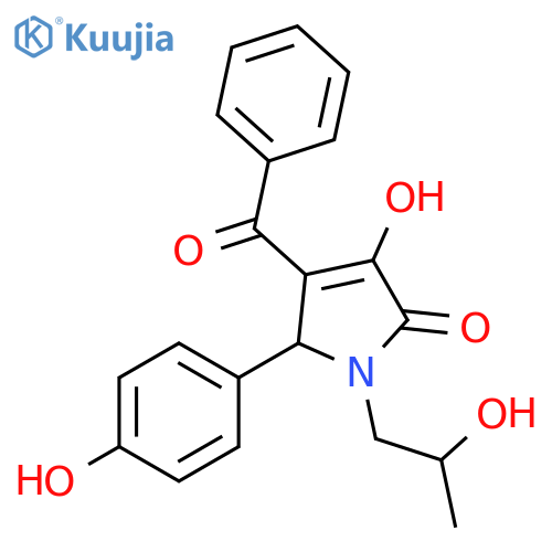 4-benzoyl-3-hydroxy-5-(4-hydroxyphenyl)-1-(2-hydroxypropyl)-2,5-dihydro-1H-pyrrol-2-one structure