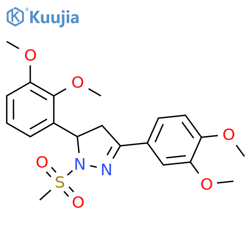 5-(2,3-dimethoxyphenyl)-3-(3,4-dimethoxyphenyl)-1-methanesulfonyl-4,5-dihydro-1H-pyrazole structure