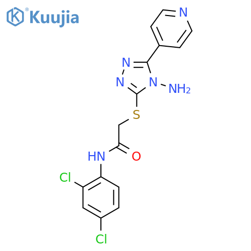 2-{[4-amino-5-(pyridin-4-yl)-4H-1,2,4-triazol-3-yl]sulfanyl}-N-(2,4-dichlorophenyl)acetamide structure