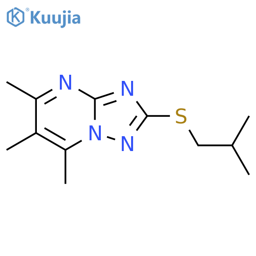 [1,2,4]Triazolo[1,5-a]pyrimidine, 5,6,7-trimethyl-2-[(2-methylpropyl)thio]- structure