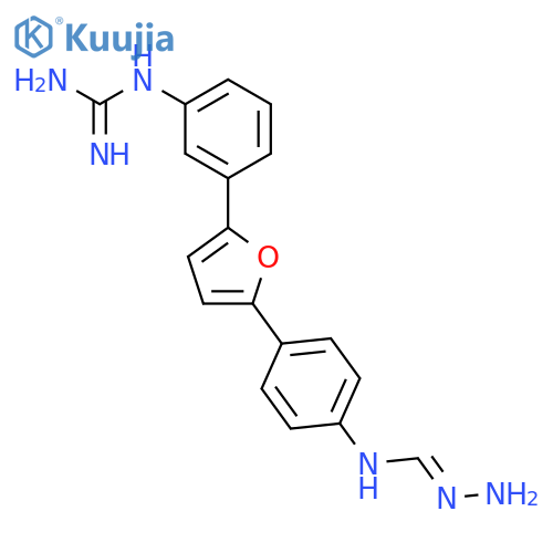 Guanidine, [3-[5-[4-[(aminoiminomethyl)amino]phenyl]-2-furanyl]phenyl]- structure