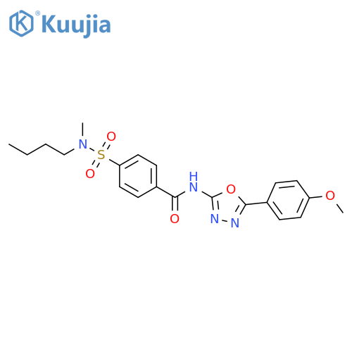 4-butyl(methyl)sulfamoyl-N-5-(4-methoxyphenyl)-1,3,4-oxadiazol-2-ylbenzamide structure