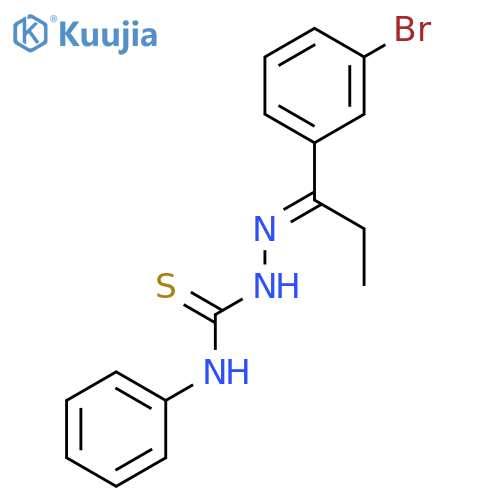 Hydrazinecarbothioamide, 2-[1-(3-bromophenyl)propylidene]-N-phenyl- structure