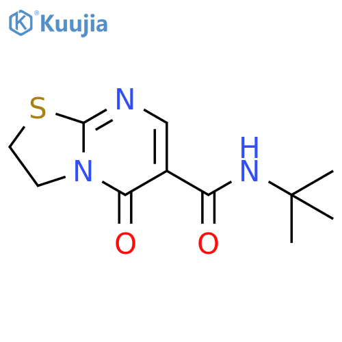 N-tert-butyl-5-oxo-2H,3H,5H-[1,3]thiazolo[3,2-a]pyrimidine-6-carboxamide structure