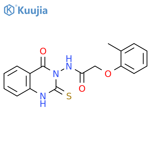 2-(2-methylphenoxy)-N-(4-oxo-2-sulfanylidene-1,2,3,4-tetrahydroquinazolin-3-yl)acetamide structure