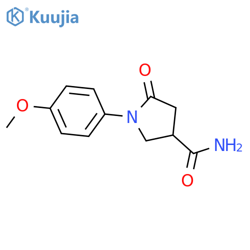 1-(4-Methoxyphenyl)-5-oxopyrrolidine-3-carboxamide structure