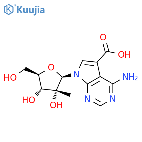 7H-Pyrrolo[2,3-d]pyrimidine-5-carboxylicacid, 4-amino-7-(2-C-methyl-b-D-ribofuranosyl)- structure