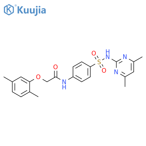 2-(2,5-dimethylphenoxy)-N-{4-(4,6-dimethylpyrimidin-2-yl)sulfamoylphenyl}acetamide structure