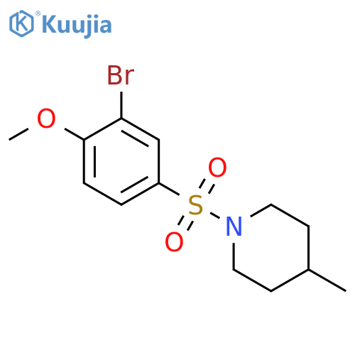 1-((3-Bromo-4-methoxyphenyl)sulfonyl)-4-methylpiperidine structure