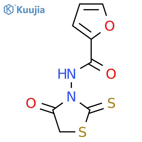 N-(4-oxo-2-sulfanylidene-1,3-thiazolidin-3-yl)furan-2-carboxamide structure