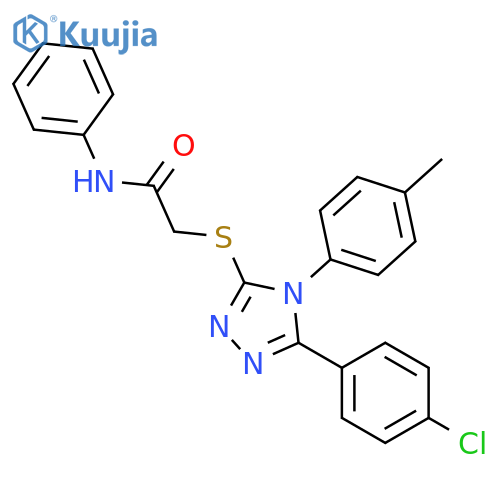 <br>2-[5-(4-Chloro-phenyl)-4-p-tolyl-4H-[1,2,4]triazol-3-ylsulfanyl]-N-phenyl-a cetamide structure