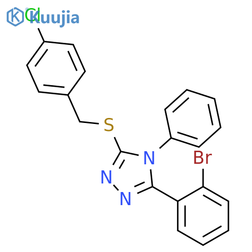 3-(2-Bromo-phenyl)-5-(4-chloro-benzylsulfanyl)-4-phenyl-4H-[1,2,4]triazole structure