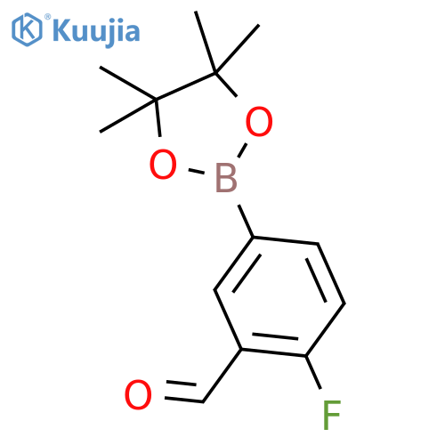 4-Fluoro-3-formylphenylboronic acid, pinacol ester structure
