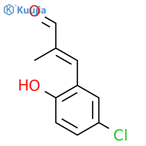(2E)-3-(5-chloro-2-hydroxyphenyl)-2-methylacrylaldehyde structure