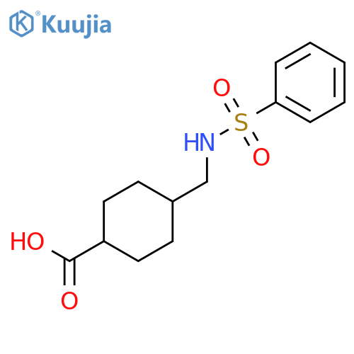 CYCLOHEXANECARBOXYLIC ACID, 4-[[(PHENYLSULFONYL)AMINO]METHYL]- structure