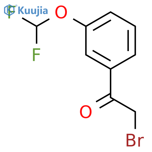 3-(Difluoromethoxy)phenacyl bromide structure