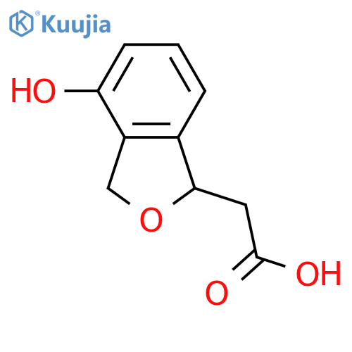 1,3-Dihydro-4-hydroxy-1-isobenzofuranacetic acid; (S)-form structure