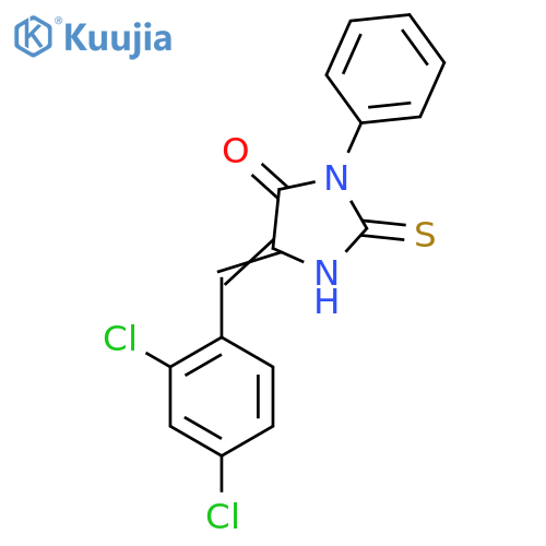 (5E)-5-(2,4-Dichlorobenzylidene)-2-mercapto-3-phenyl-3,5-dihydro-4H-imidazol-4-one structure