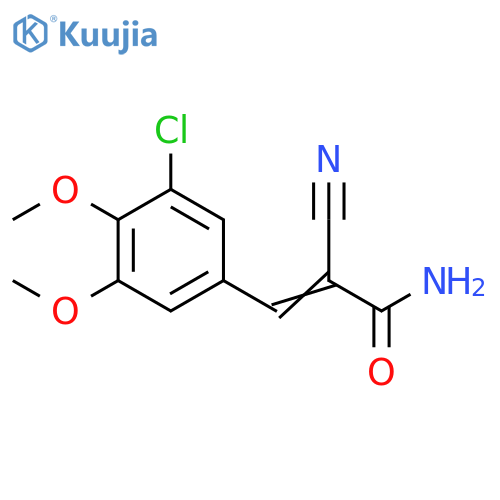 3-(3-chloro-4,5-dimethoxyphenyl)-2-cyanoprop-2-enamide structure
