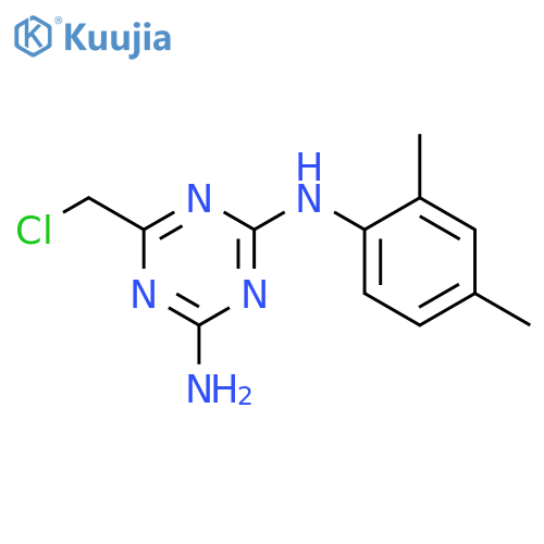 6-(chloromethyl)-N-(2,4-dimethylphenyl)-1,3,5-triazine-2,4-diamine structure