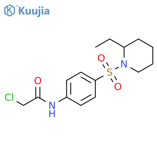 2-Chloro-N-{4-(2-ethylpiperidin-1-yl)sulfonylphenyl}acetamide structure