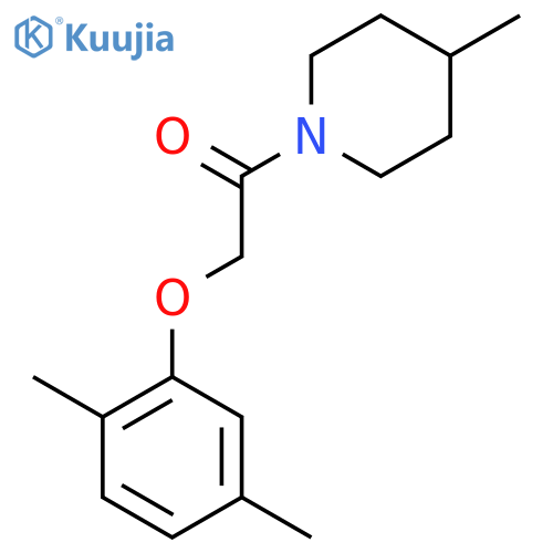 2-(2,5-dimethylphenoxy)-1-(4-methylpiperidin-1-yl)ethan-1-one structure