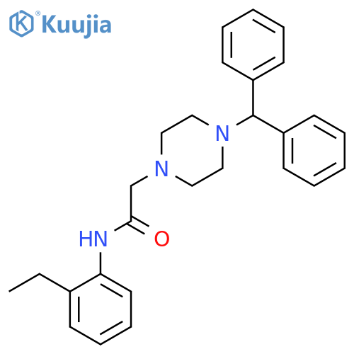 2-(4-Benzhydryl-piperazin-1-yl)-N-(2-ethyl-phenyl)-acetamide structure