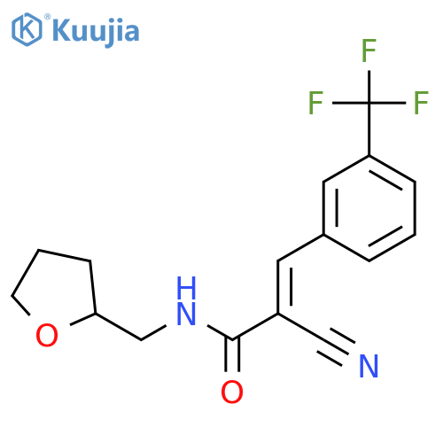 <br>(2E)-2-cyano-N-(tetrahydrofuran-2-ylmethyl)-3-[3-(trifluoromethyl)phenyl]ac rylamide structure