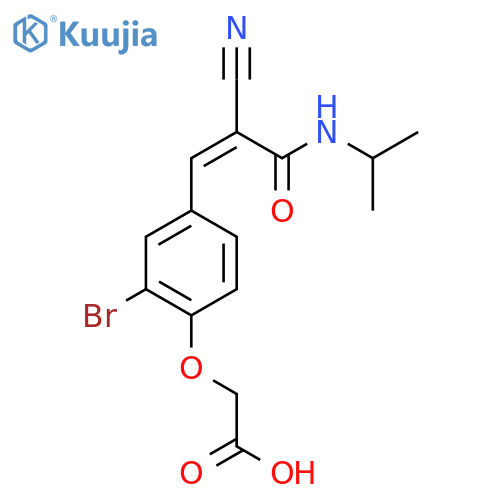 2-(2-Bromo-4-{2-cyano-2-[(propan-2-yl)carbamoyl]eth-1-en-1-yl}phenoxy)acetic acid structure