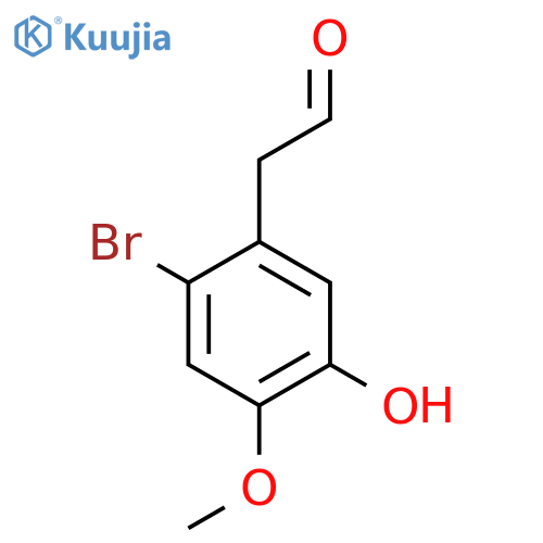 2-(2-bromo-5-hydroxy-4-methoxyphenyl)acetaldehyde structure