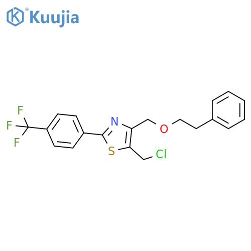 5-(Chloromethyl)-4-[(2-phenylethoxy)methyl]-2-[4-(trifluoromethyl)phenyl]thiazole structure