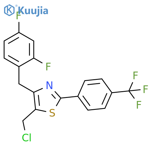 5-(Chloromethyl)-4-[(2,4-difluorophenyl)methyl]-2-[4-(trifluoromethyl)phenyl]thiazole structure