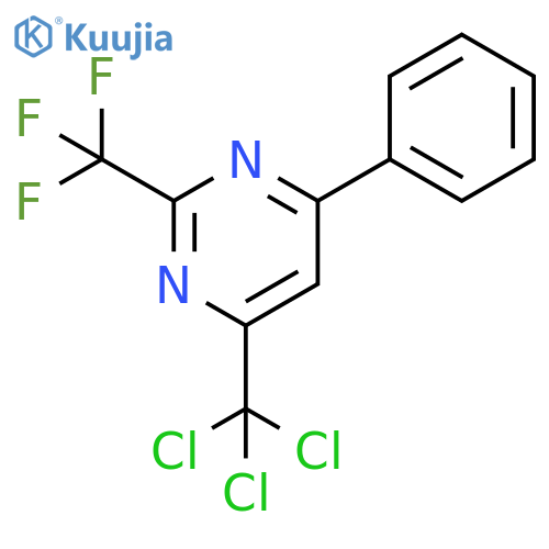 Pyrimidine, 4-phenyl-6-(trichloromethyl)-2-(trifluoromethyl)- structure