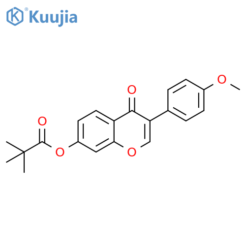3-(4-methoxyphenyl)-4-oxo-4H-chromen-7-yl 2,2-dimethylpropanoate structure