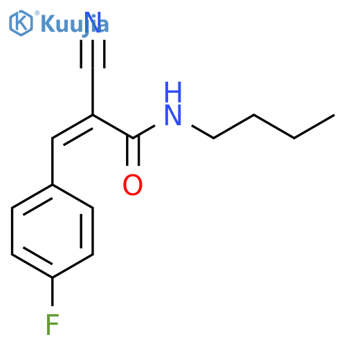 N-butyl-2-cyano-3-(4-fluorophenyl)prop-2-enamide structure