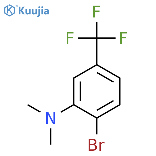 BENZENAMINE, 2-BROMO-N,N-DIMETHYL-5-(TRIFLUOROMETHYL)- structure