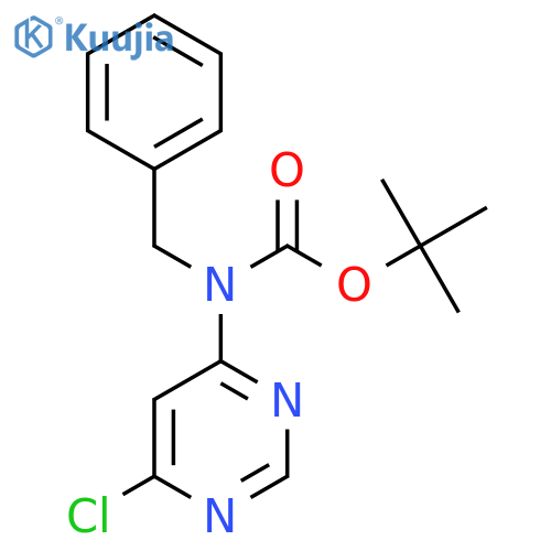 tert-butyl N-benzyl-N-(6-chloropyrimidin-4-yl)carbamate structure
