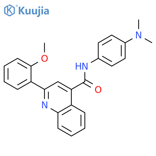<br>2-(2-Methoxy-phenyl)-quinoline-4-carboxylic acid (4-dimethylamino-phenyl)-a mide structure