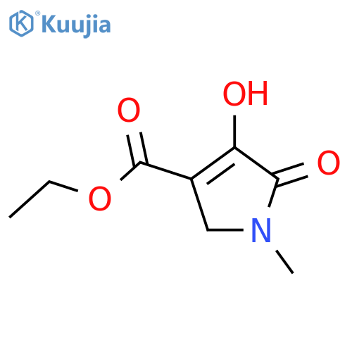 1H-Pyrrole-3-carboxylicacid, 2,5-dihydro-4-hydroxy-1-methyl-5-oxo-, ethyl ester structure