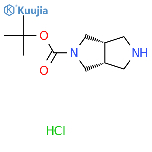tert-butyl (3aR,6aS)-octahydropyrrolo3,4-cpyrrole-2-carboxylate hydrochloride structure