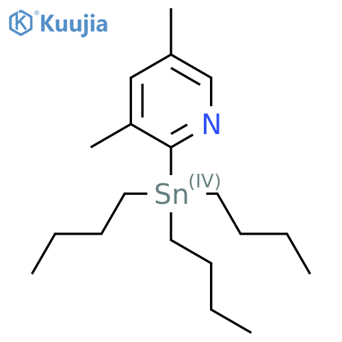 3,5-Dimethyl-2-(tributylstannyl)pyridine structure