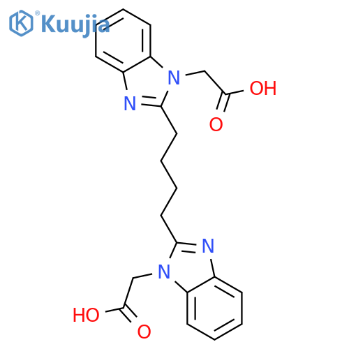2,2'-(2,2'-(Butane-1,4-diyl)bis(1H-benzo[d]-imidazole-2,1-diyl))diacetic acid structure