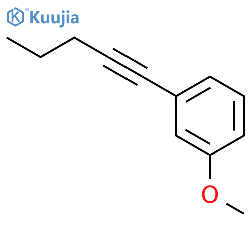 Benzene, 1-methoxy-3-(1-pentynyl)- structure