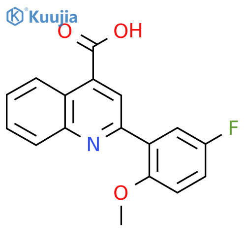 2-(5-Fluoro-2-methoxyphenyl)quinoline-4-carboxylic acid structure