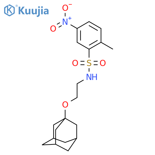 N-2-(adamantan-1-yloxy)ethyl-2-methyl-5-nitrobenzene-1-sulfonamide structure