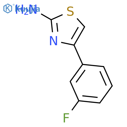 4-(3-Fluorophenyl)thiazol-2-ylamine structure