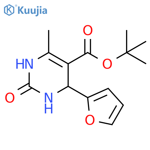 5-Pyrimidinecarboxylicacid, 4-(2-furanyl)-1,2,3,4-tetrahydro-6-methyl-2-oxo-, 1,1-dimethylethyl ester structure