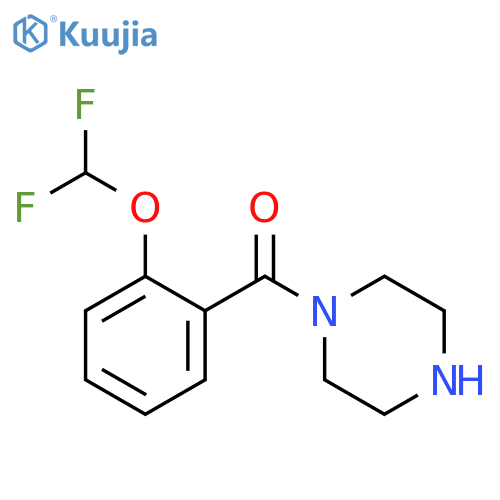 1-2-(Difluoromethoxy)benzoylpiperazine structure