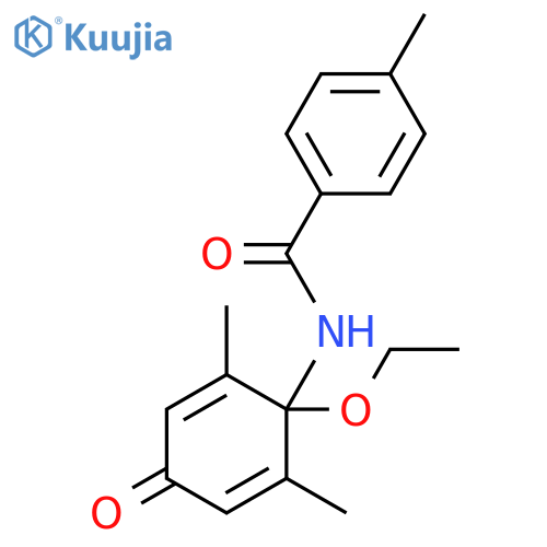 N-(1-ethoxy-2,6-dimethyl-4-oxocyclohexa-2,5-dien-1-yl)-4-methylbenzamide structure